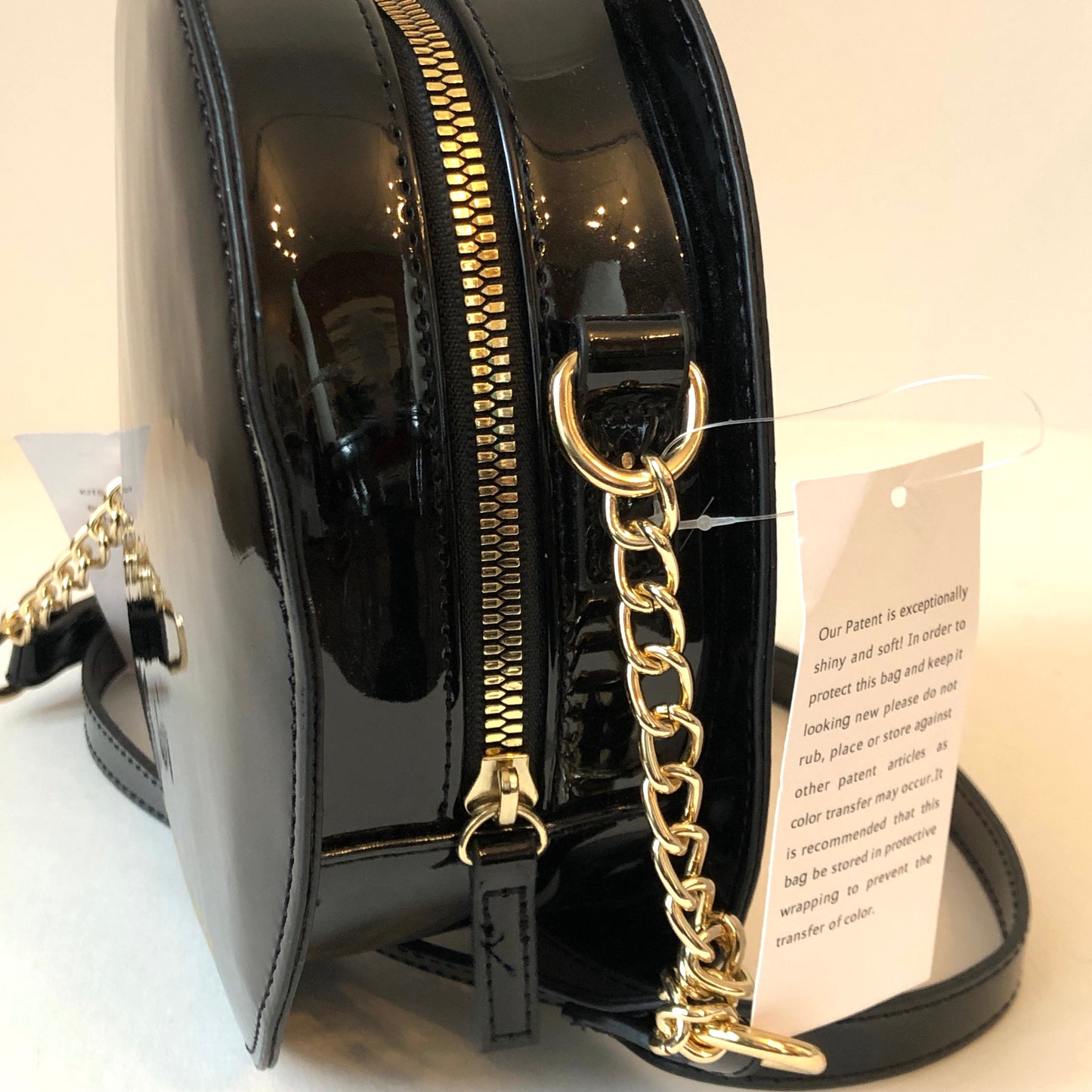NWT Pre-Owned Betsey Johnson Patent Leather Multi Media Kitsch Crossbody Bag