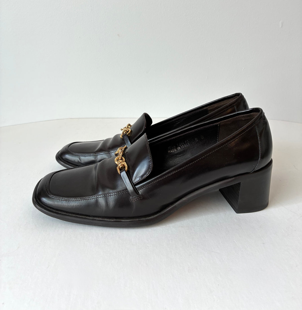 1990’s Pre-Owned Coach Dark Brown Leather Women’s Loafers, Size: 8B (With Box)