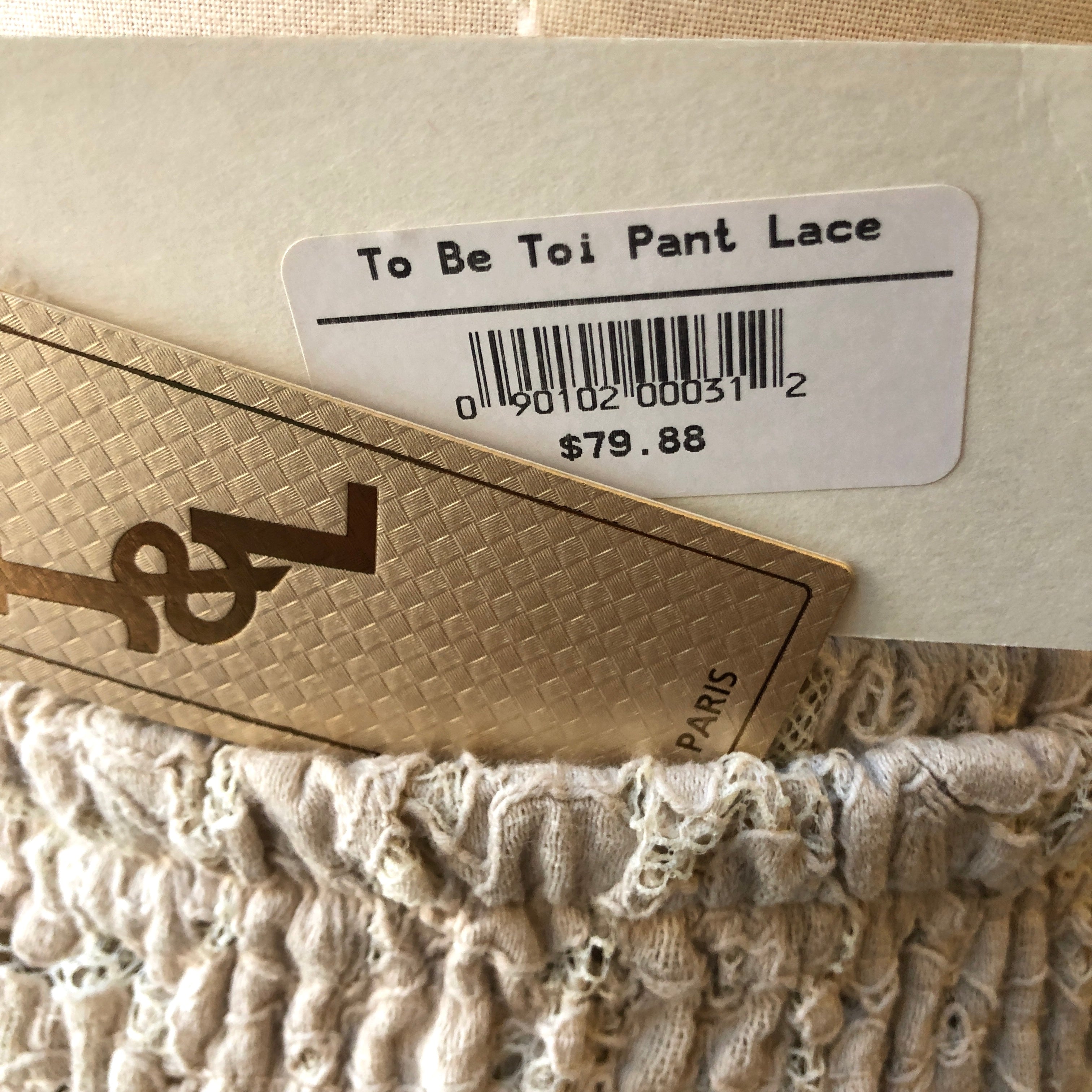 Pre-Owned NWT J&L 2PC Lace Palazzo Pant Set, Size Medium