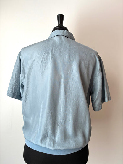 80’s Personal Choice Silk Banded Shirt, Size: Medium