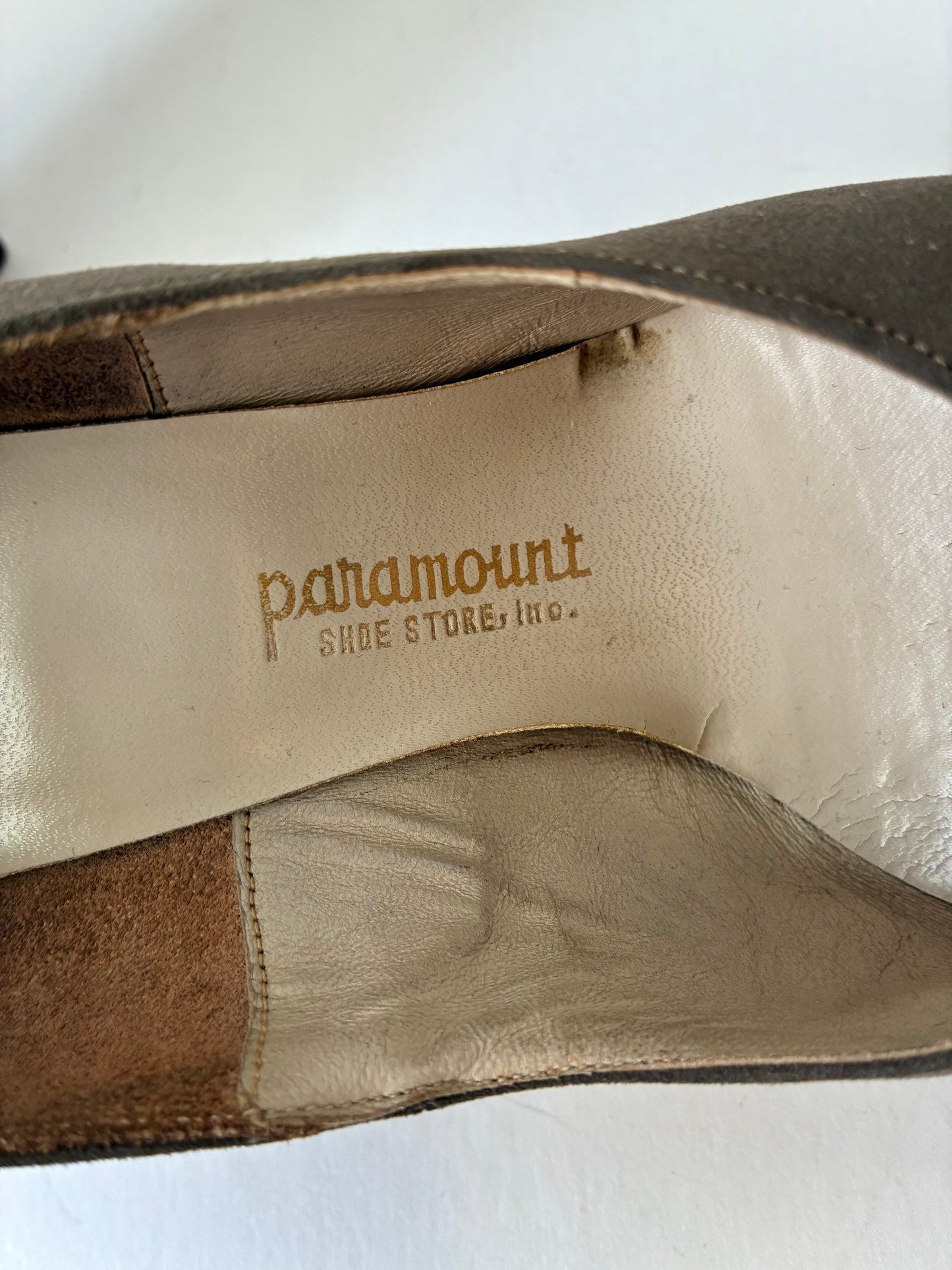 1950’s Delmanette Floral Embroidered Suede Pumps, Size: 7 1/2 N (With Box)