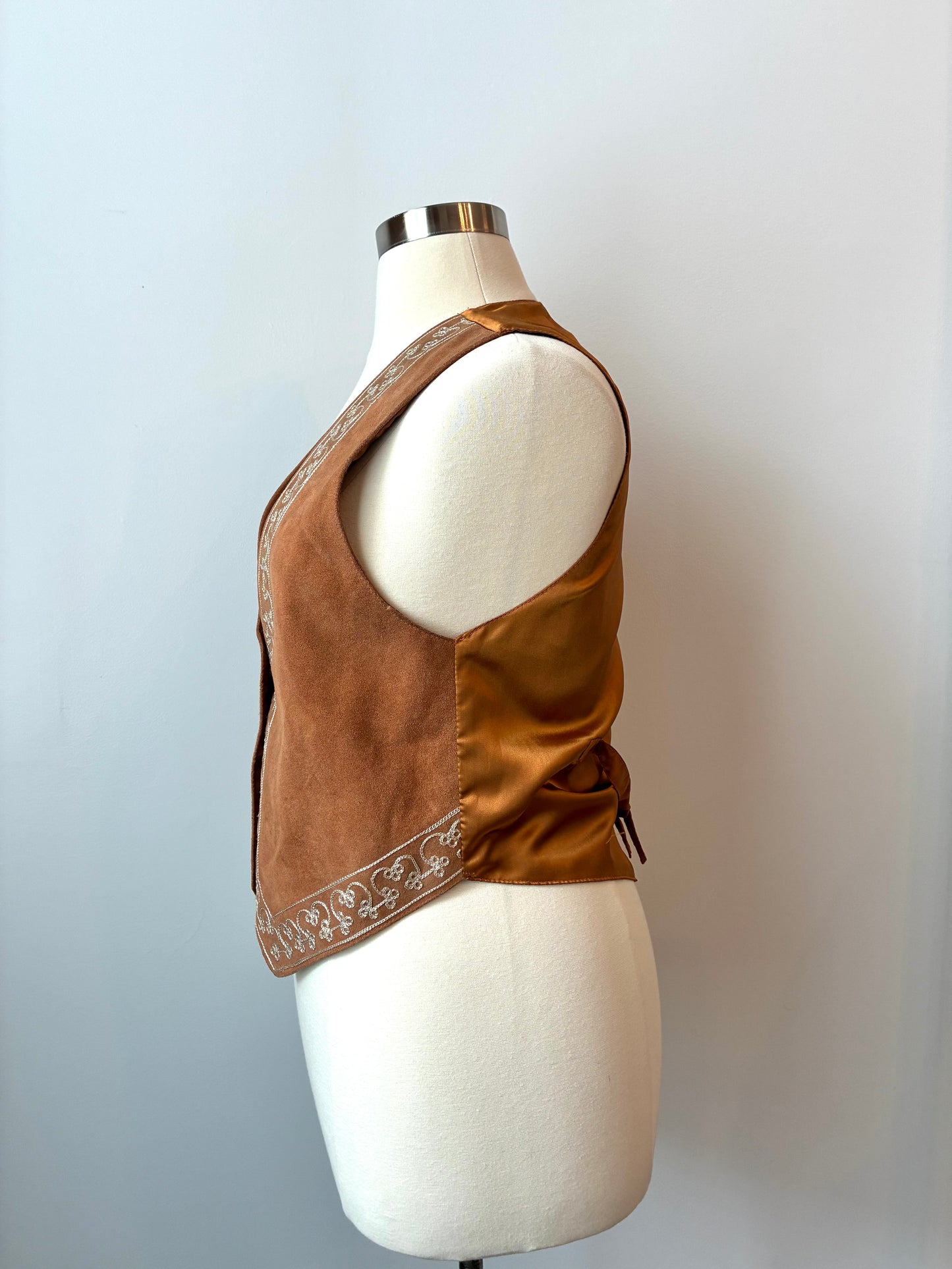 1980’s Agapo Collection Suede Genuine Leather Vest, Size: Medium/Large