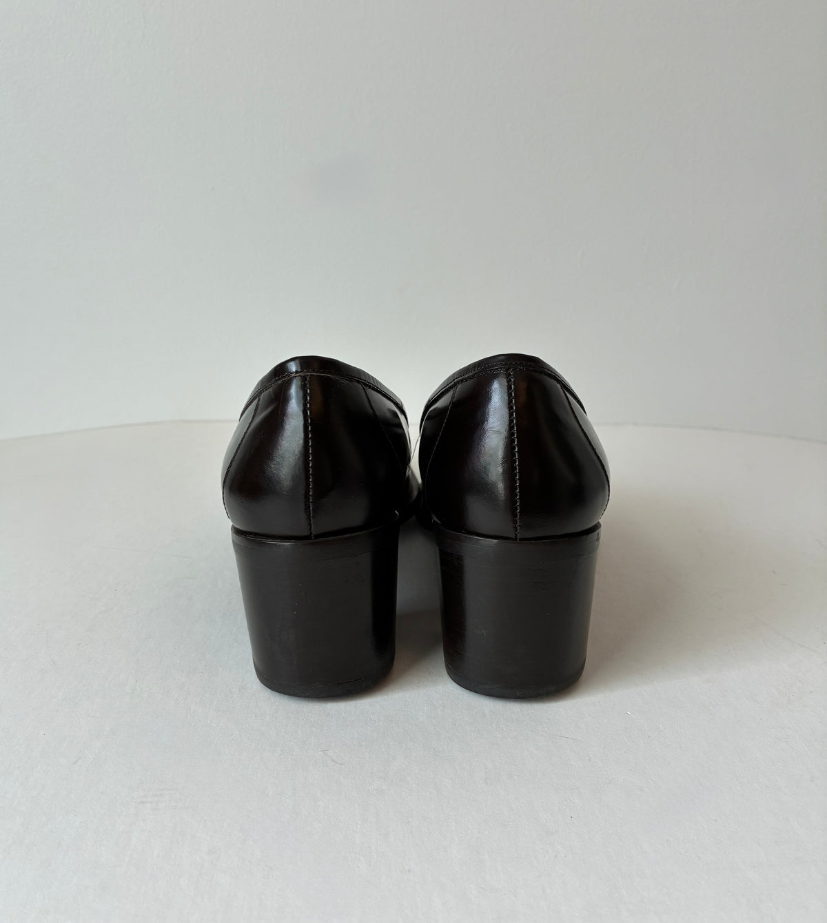 1990’s Pre-Owned Coach Dark Brown Leather Women’s Loafers, Size: 8B (With Box)