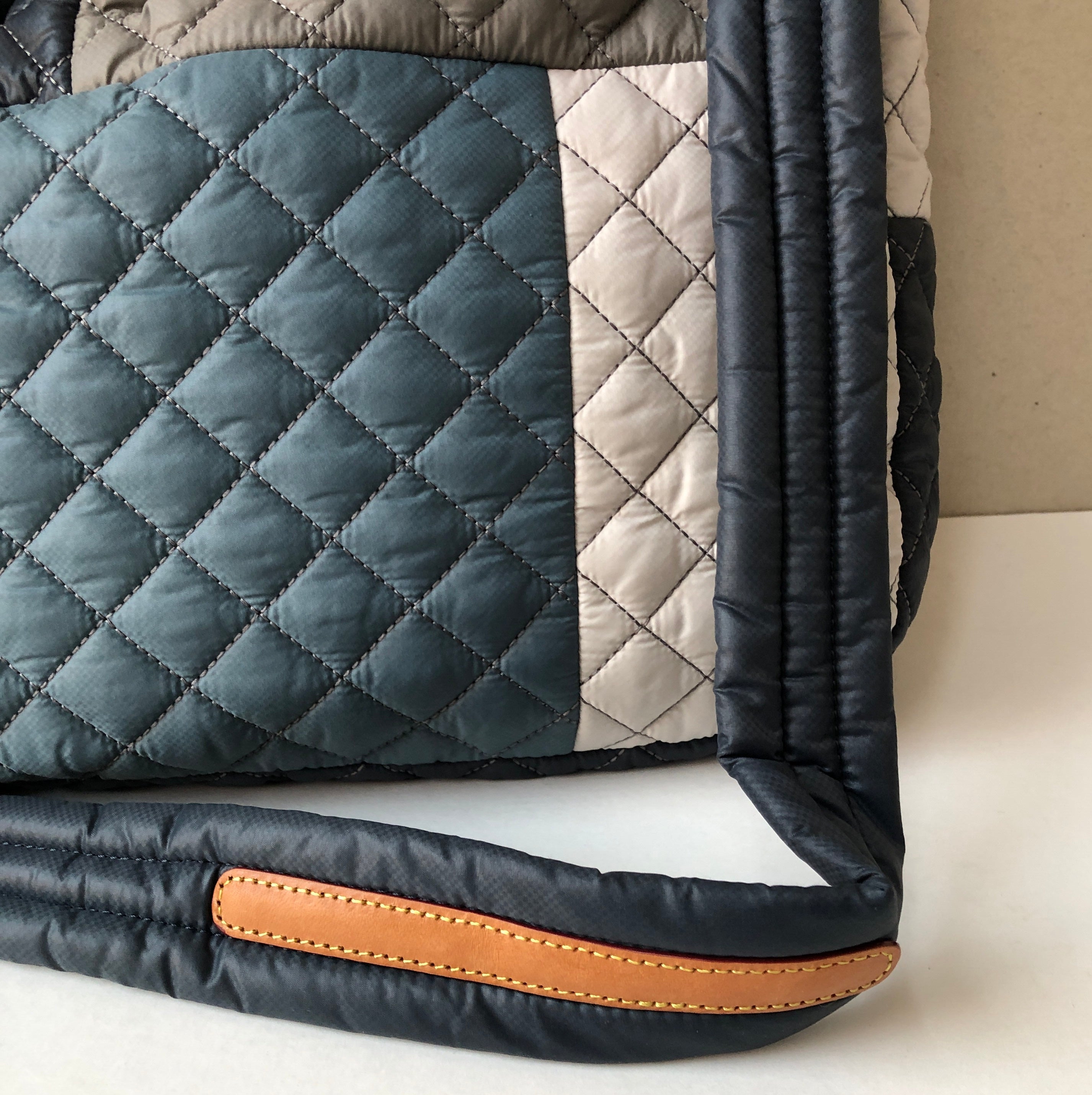 Pre-Owned MZ Wallace Parker Quilted Colorblock Crossbody Satchel Bag