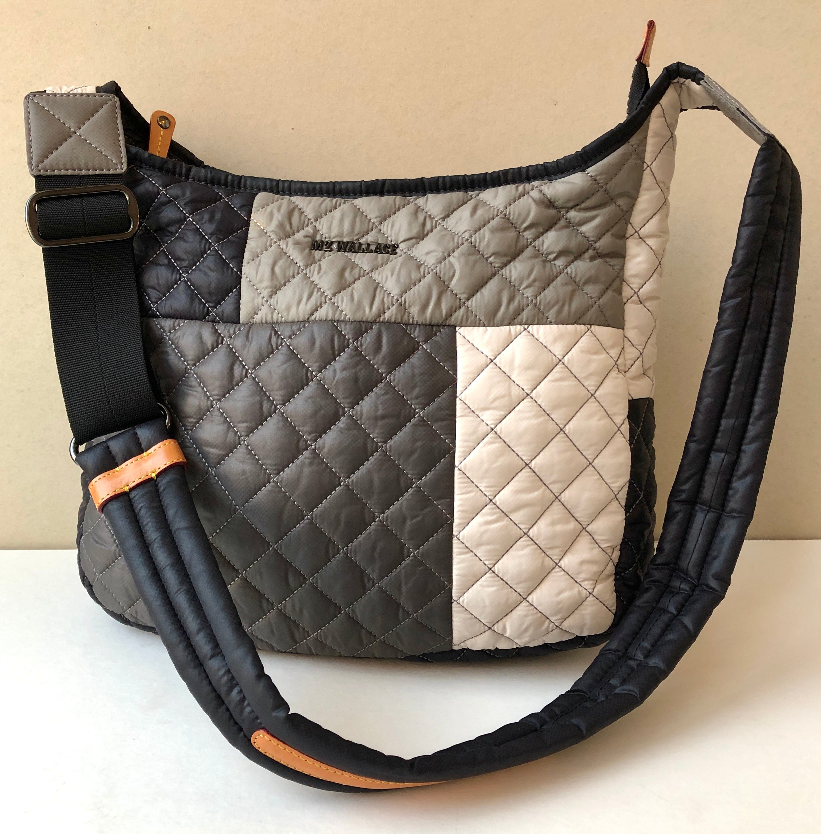 Pre-Owned MZ Wallace Parker Quilted Colorblock Crossbody Satchel Bag