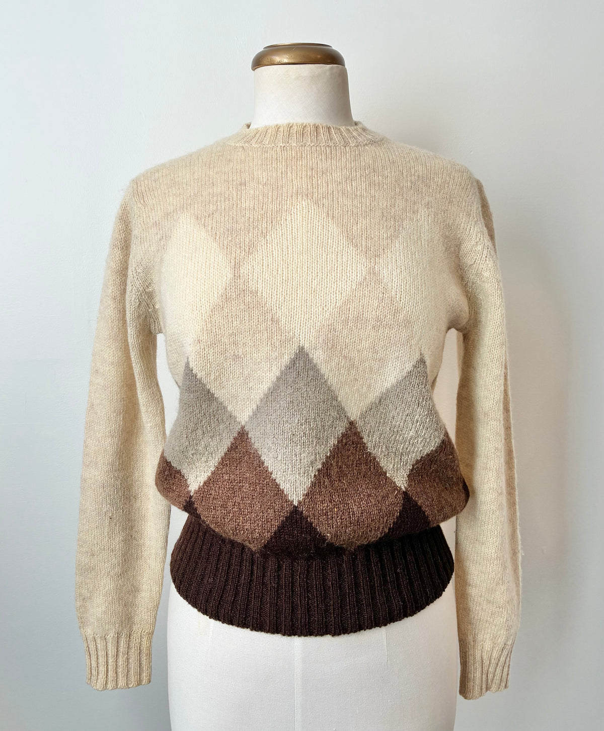 70’s Aston Argyle Shetland Wool Sweater, Size Small