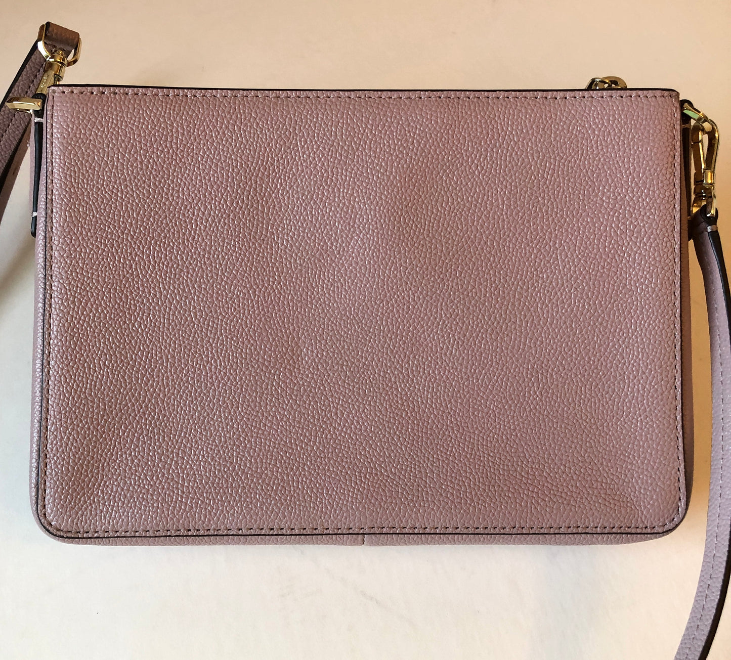 Pre-owned Never Worn Kate Spade Margeaux Mauve Pebble Leather Crossbody Bag
