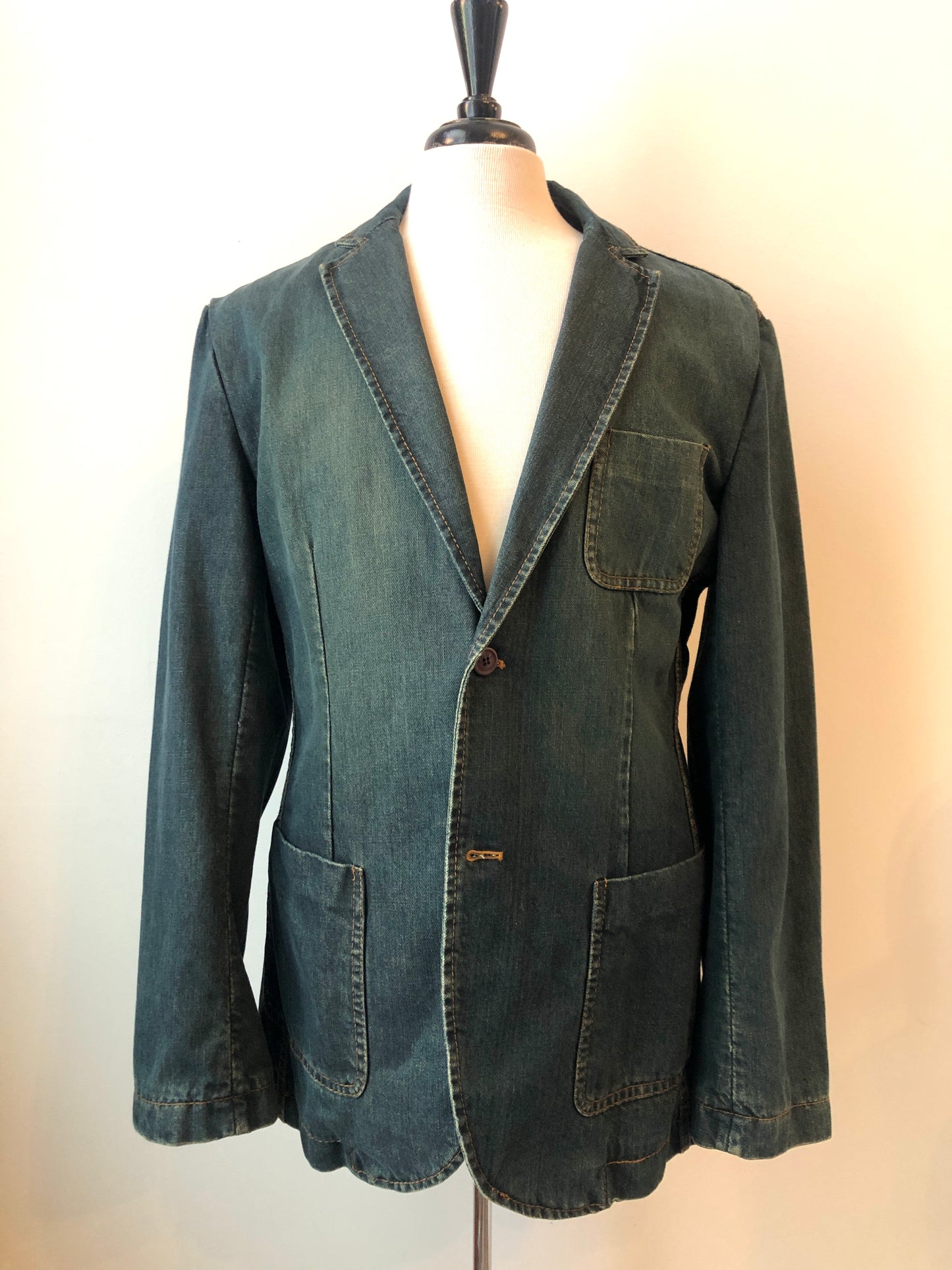 Pre-Owned Men’s French Connection UK Denim Blazer, Size 40 Regular