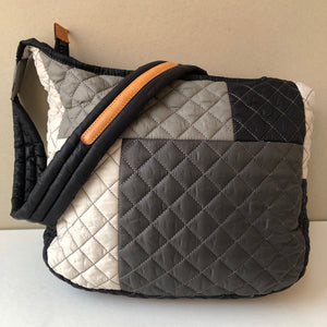 Pre-Owned MZ Wallace Parker Quilted Colorblock Crossbody Satchel Bag
