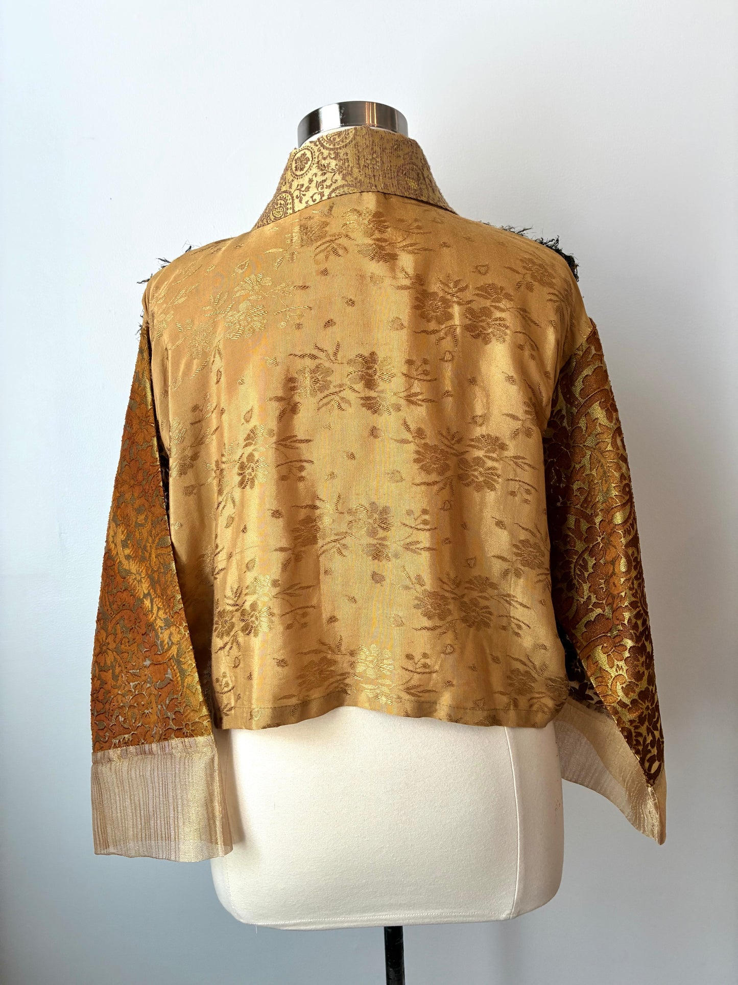 Pre-Owned Y2K Sterling Styles Silk/Organza Open Front Jacket, Size:M/L