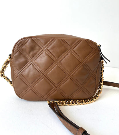 Pre-Owned Tory Burch Leather Fleming Quilted Camera Bag