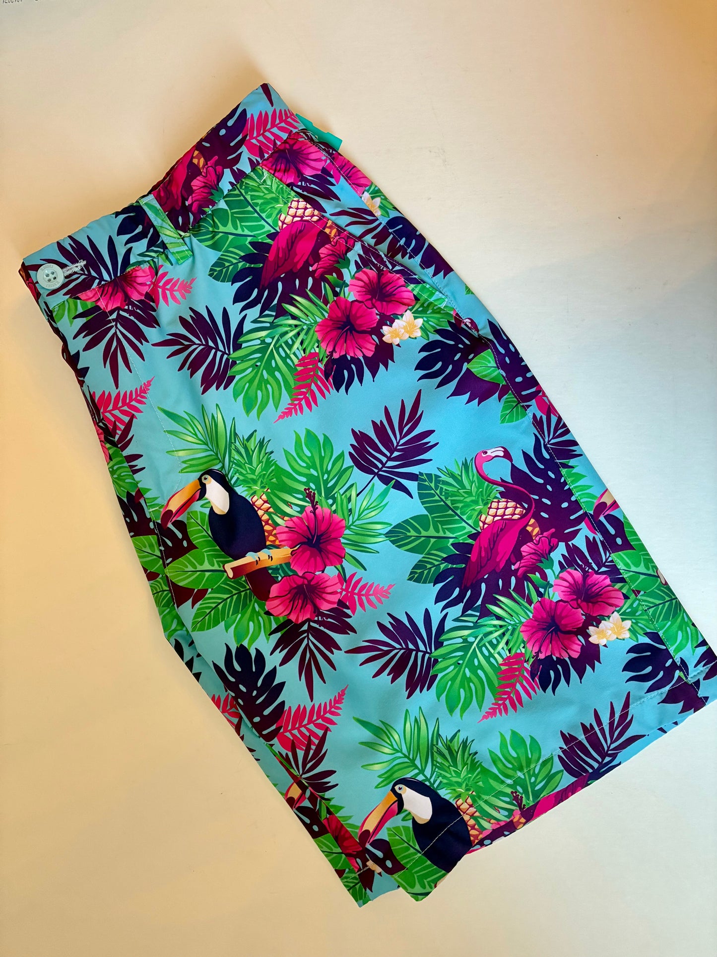 Hreski Tropical Print Men’s Golf Shorts, Size 36