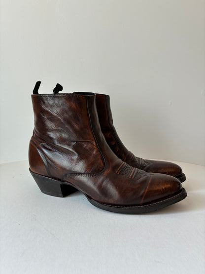 Men’s Laredo Brown Vegan Leather Ankle Boot, Size: 13W