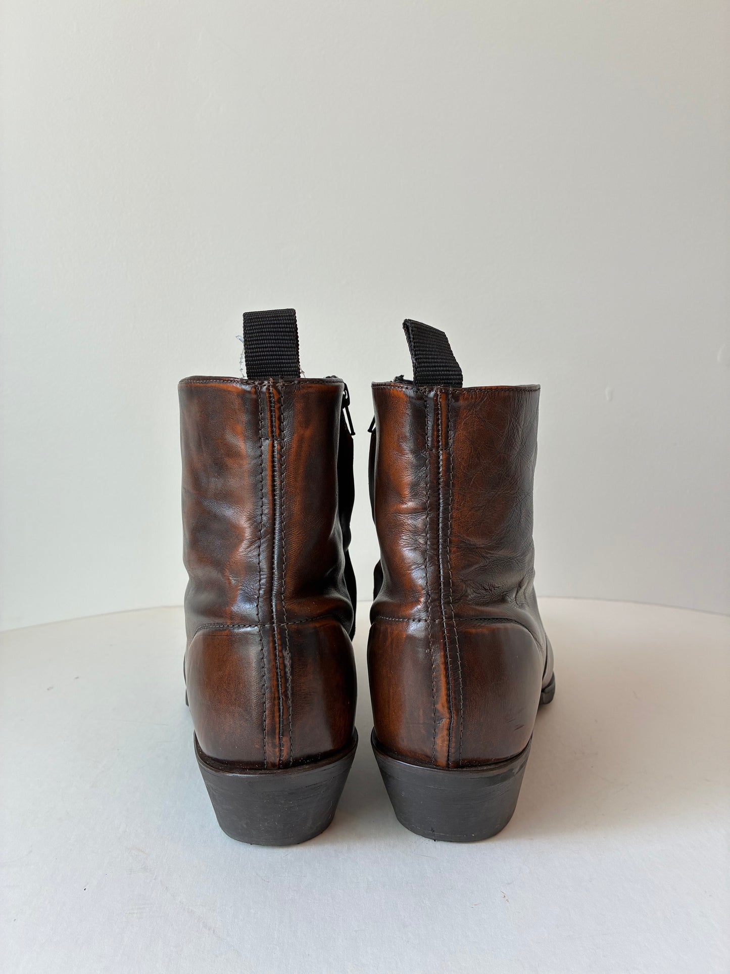 Men’s Laredo Brown Vegan Leather Ankle Boot, Size: 13W