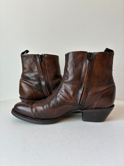 Men’s Laredo Brown Vegan Leather Ankle Boot, Size: 13W