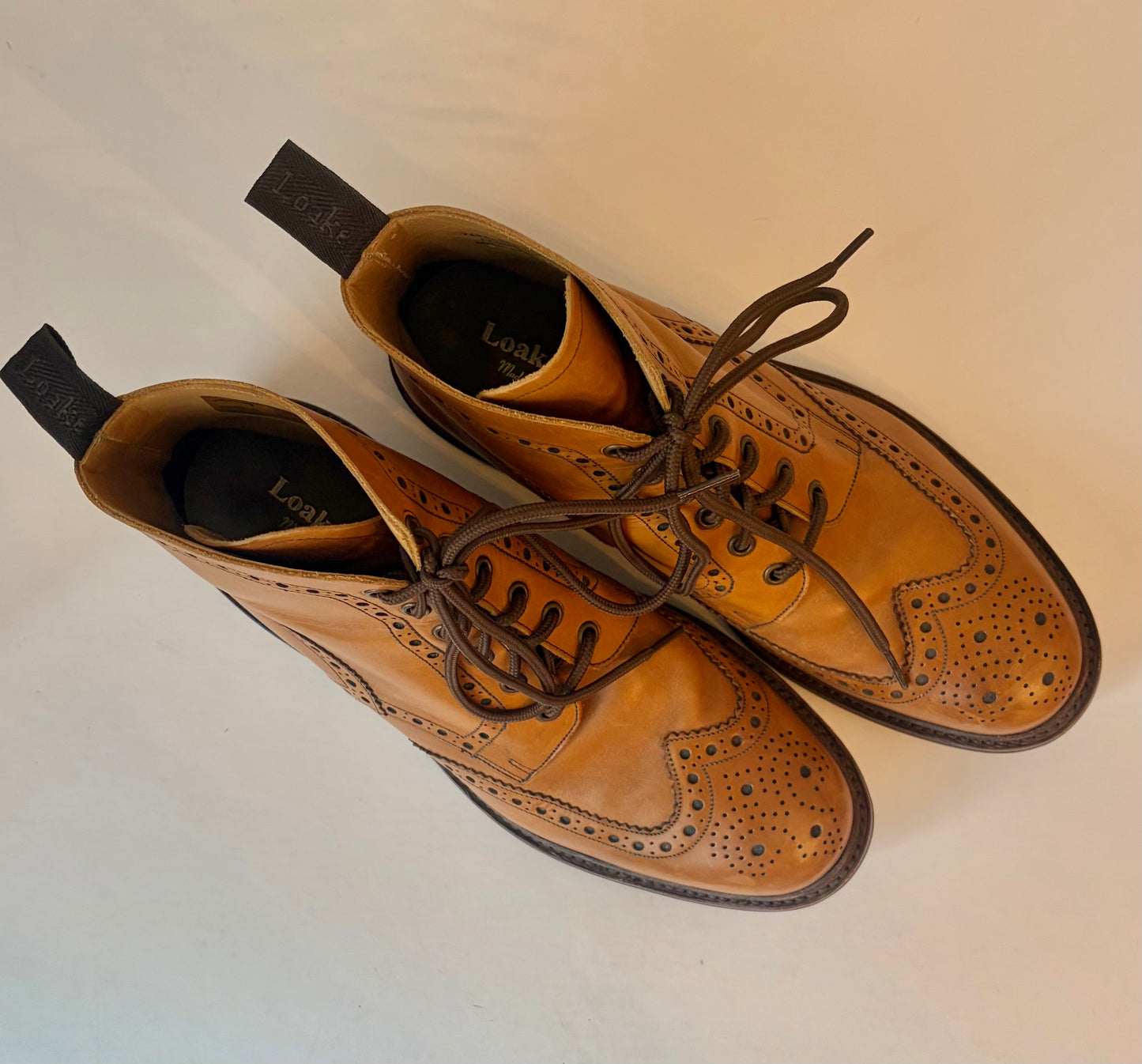 Loake 1880 Bedale Wingtip Men's Leather Boots | Size Men's 10