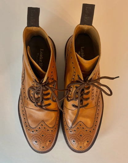 Loake 1880 Bedale Wingtip Men's Leather Boots | Size Men's 10