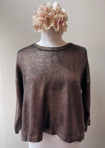 BB Dakota Copper Metallic Sweater - Size Medium