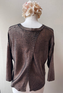 BB Dakota Copper Metallic Sweater - Size Medium
