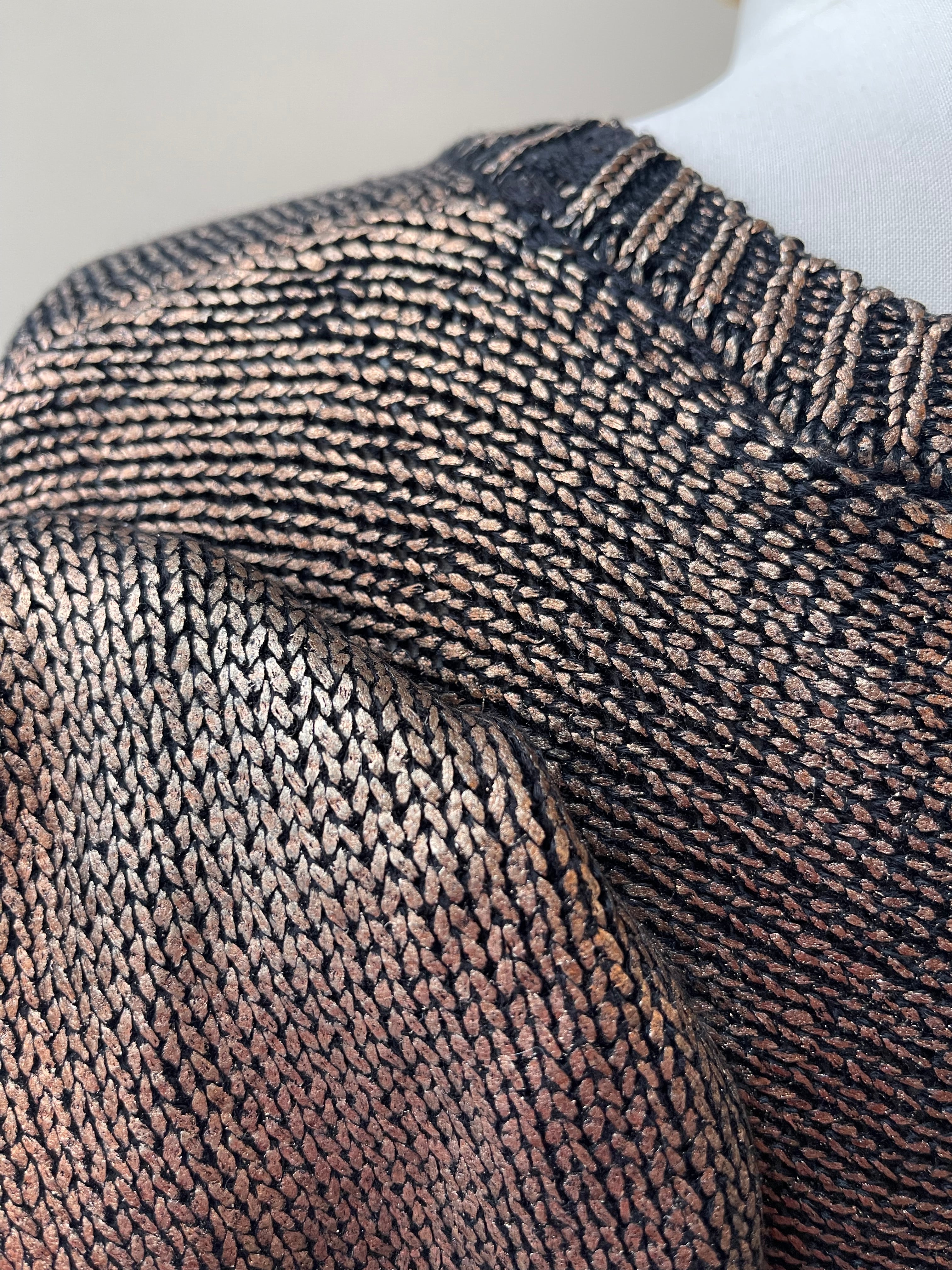 BB Dakota Copper Metallic Sweater - Size Medium