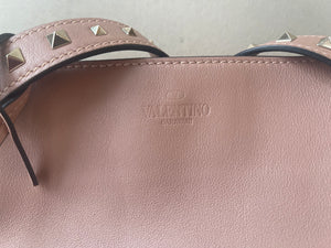 Valentino Rockstud Leather Tote - Blush