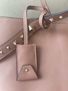 Valentino Rockstud Leather Tote - Blush