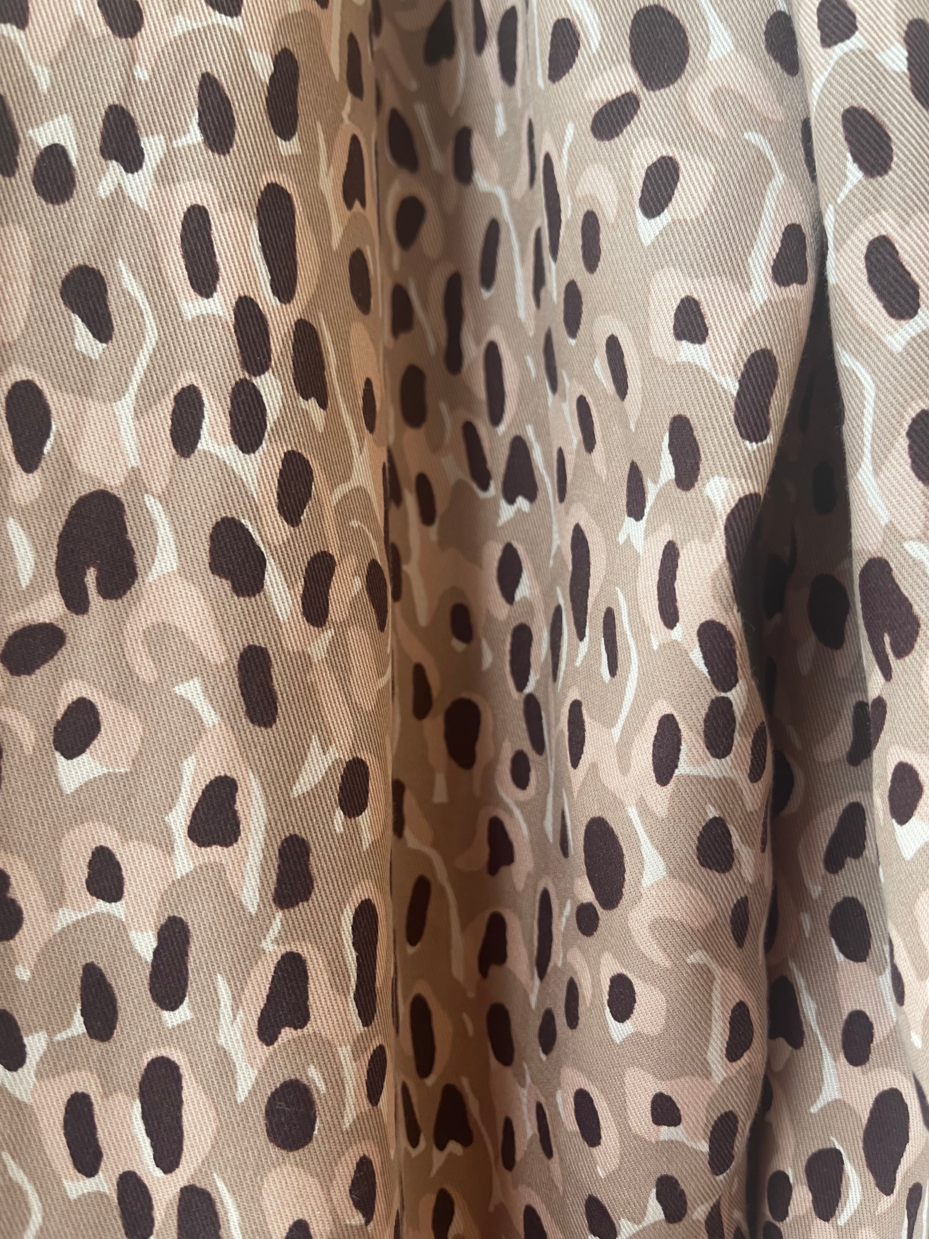 Anthropologie Cropped Wide Cheetah Print Pants - Size Medium