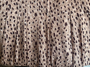 Anthropologie Cropped Wide Cheetah Print Pants - Size Medium