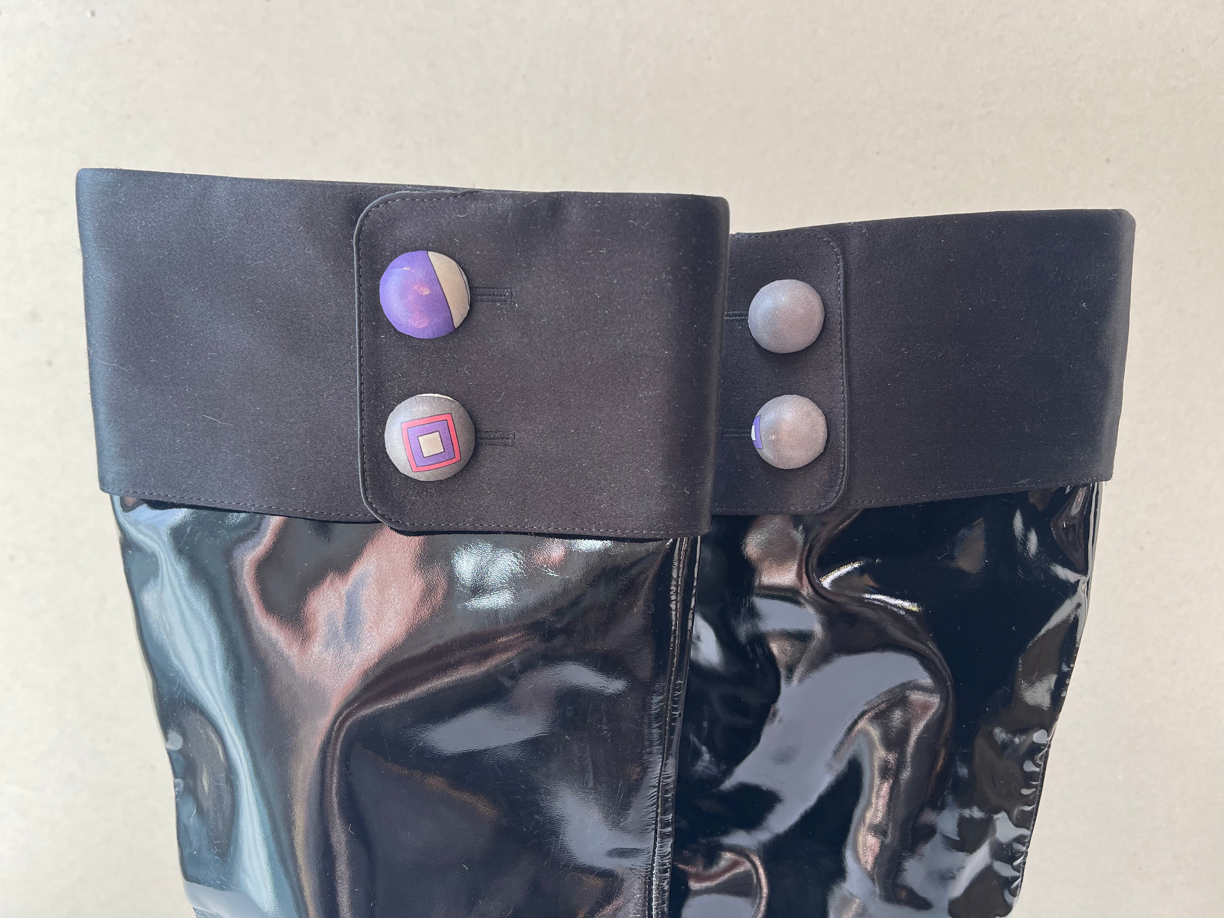 Pre-Owned Pucci Vintage Patent Leather Mod-Style Boots - Size 8