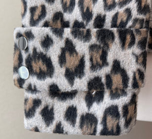 VIGloss Faux Fur Two-Tone Leopard Print Jacket