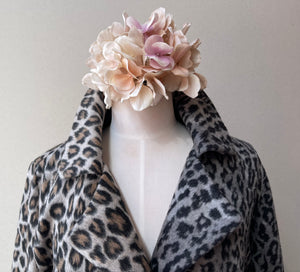 VIGloss Faux Fur Two-Tone Leopard Print Jacket