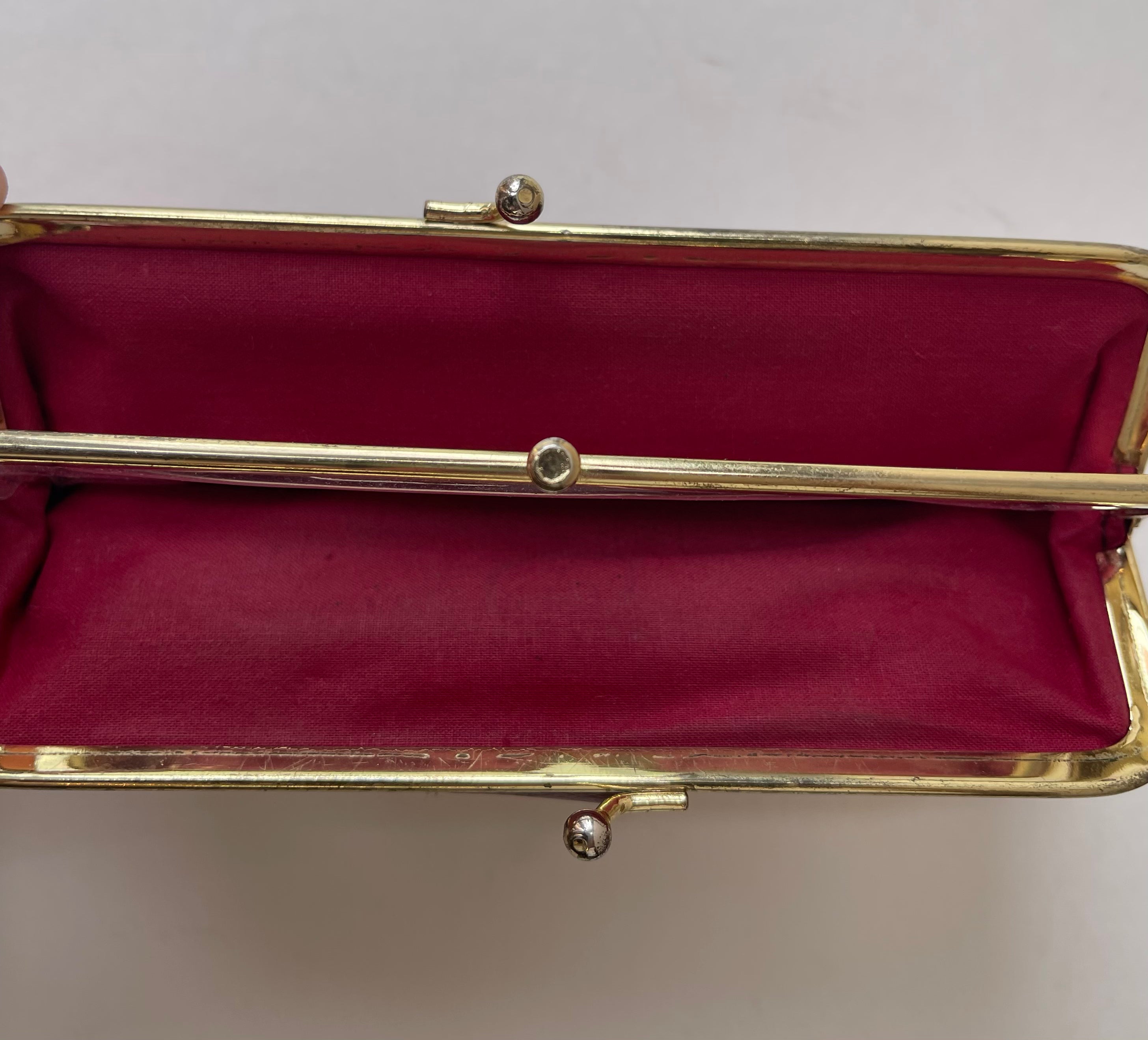 Vintage Faux Leather Burgundy Wallet