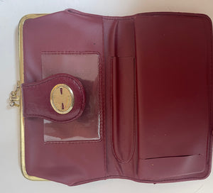Vintage Faux Leather Burgundy Wallet