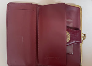 Vintage Faux Leather Burgundy Wallet