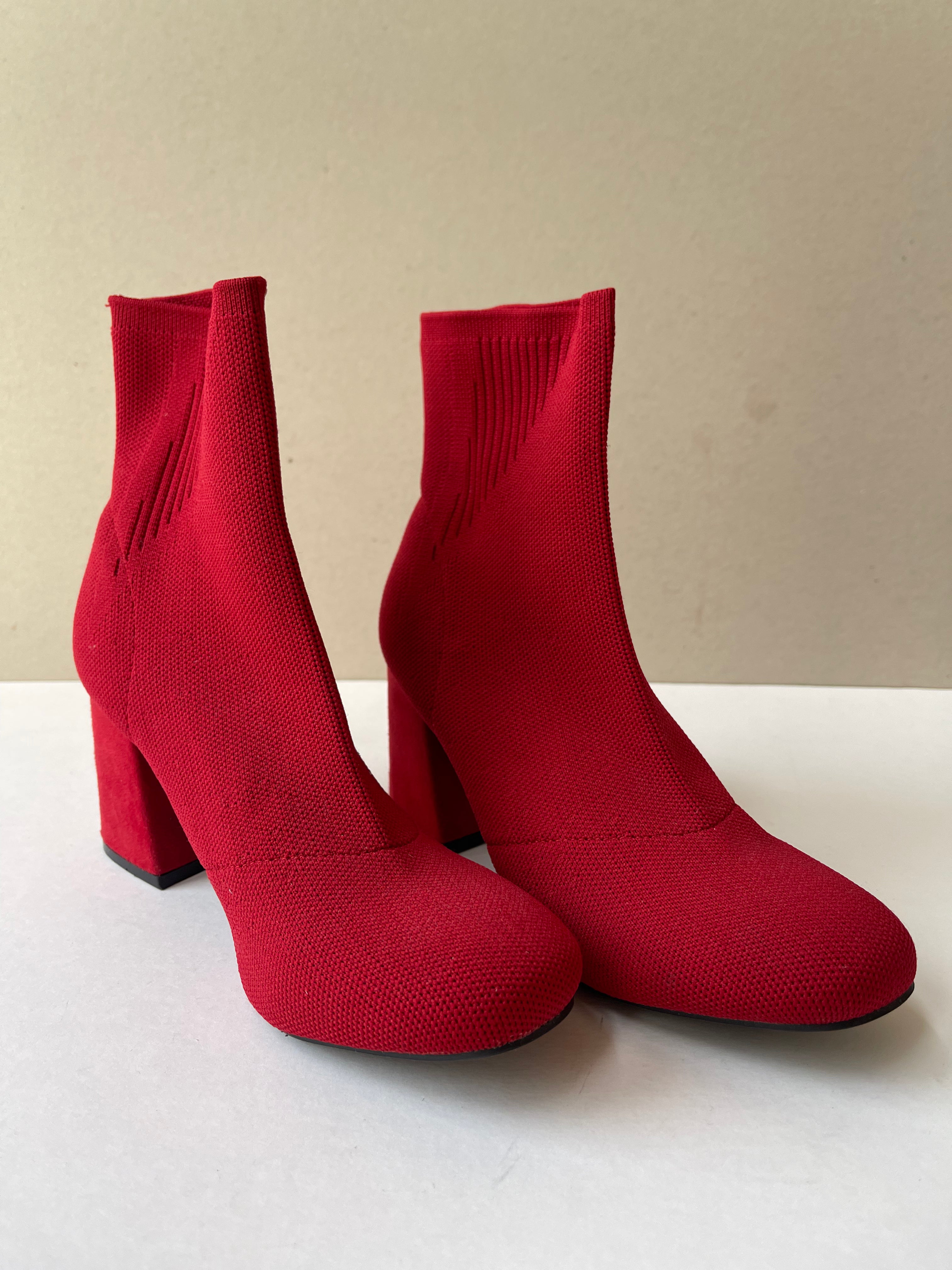 MIA Scarlet Sock Ankle Boots - Size 8