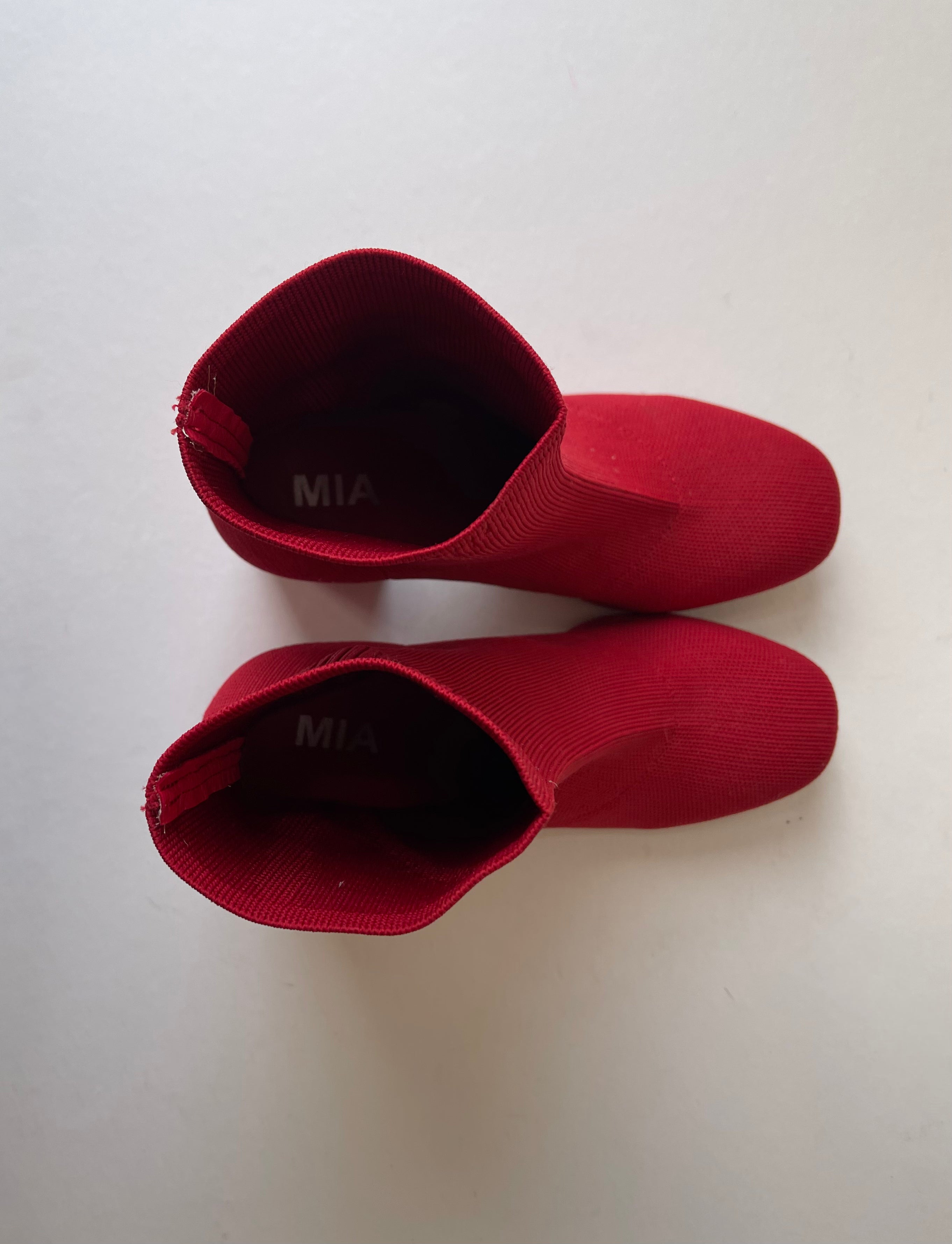 MIA Scarlet Sock Ankle Boots - Size 8