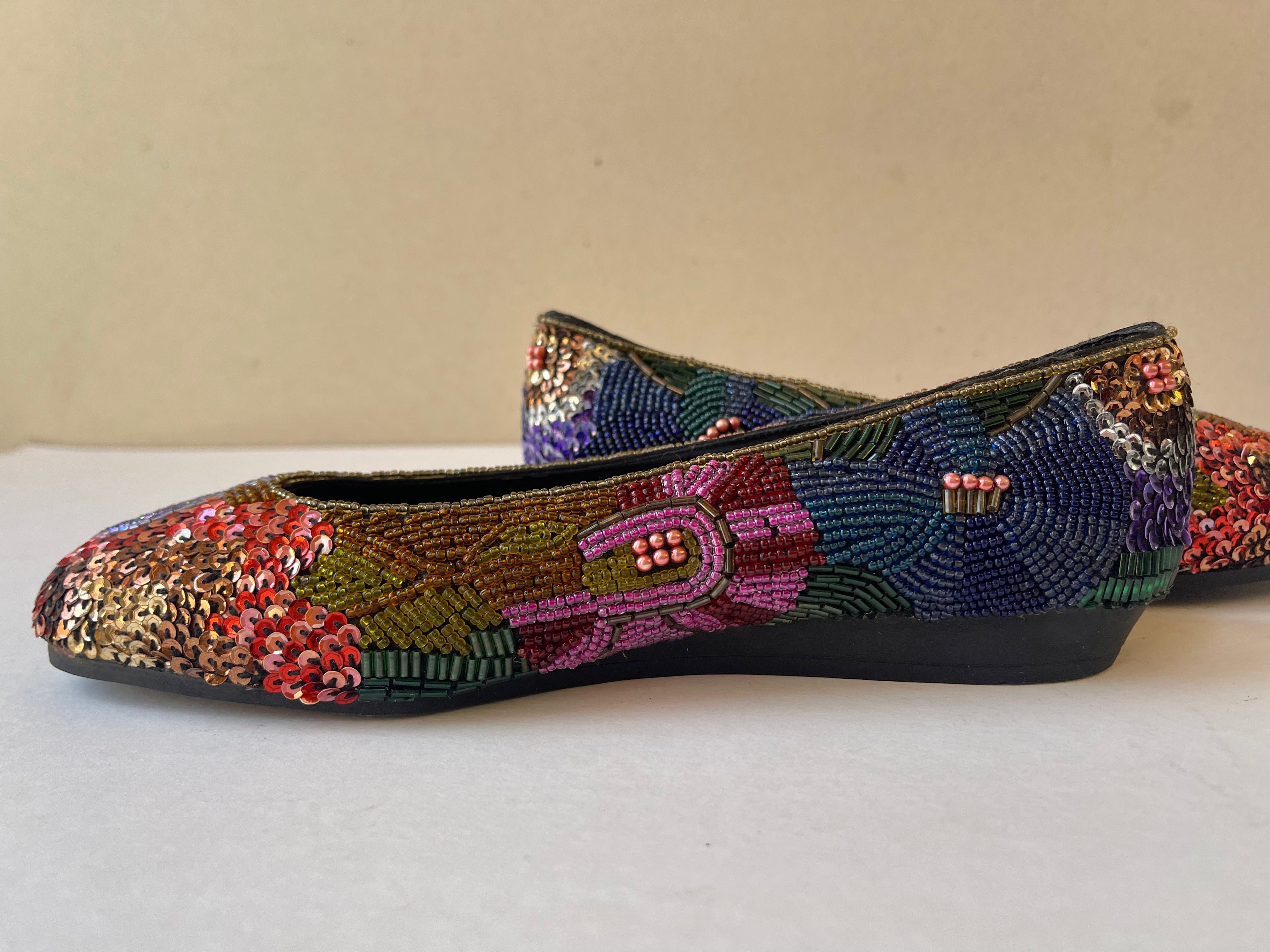 Frankie & Baby Beaded Ballerina Flats - Size 5.5