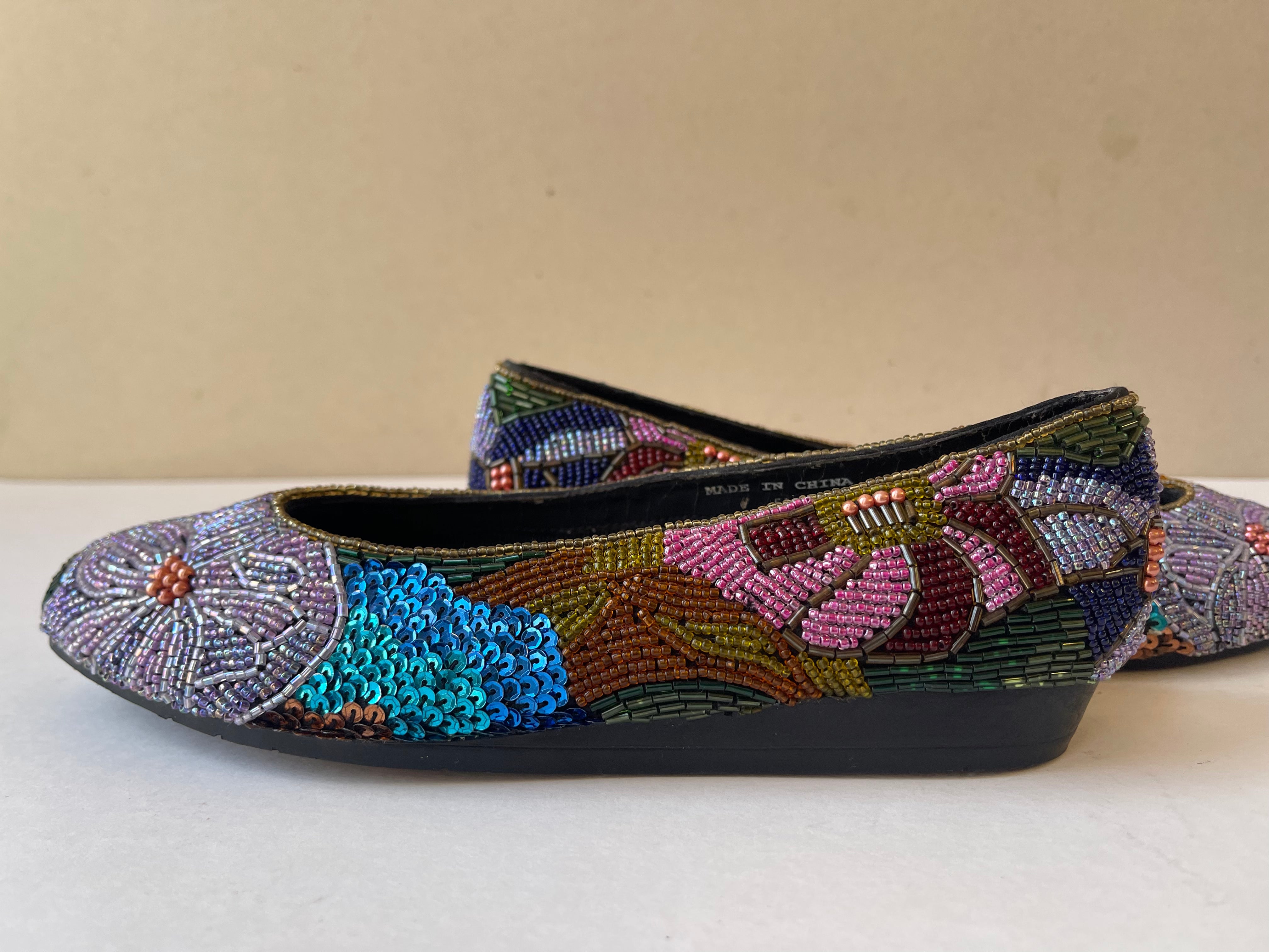 Frankie & Baby Beaded Ballerina Flats - Size 5.5
