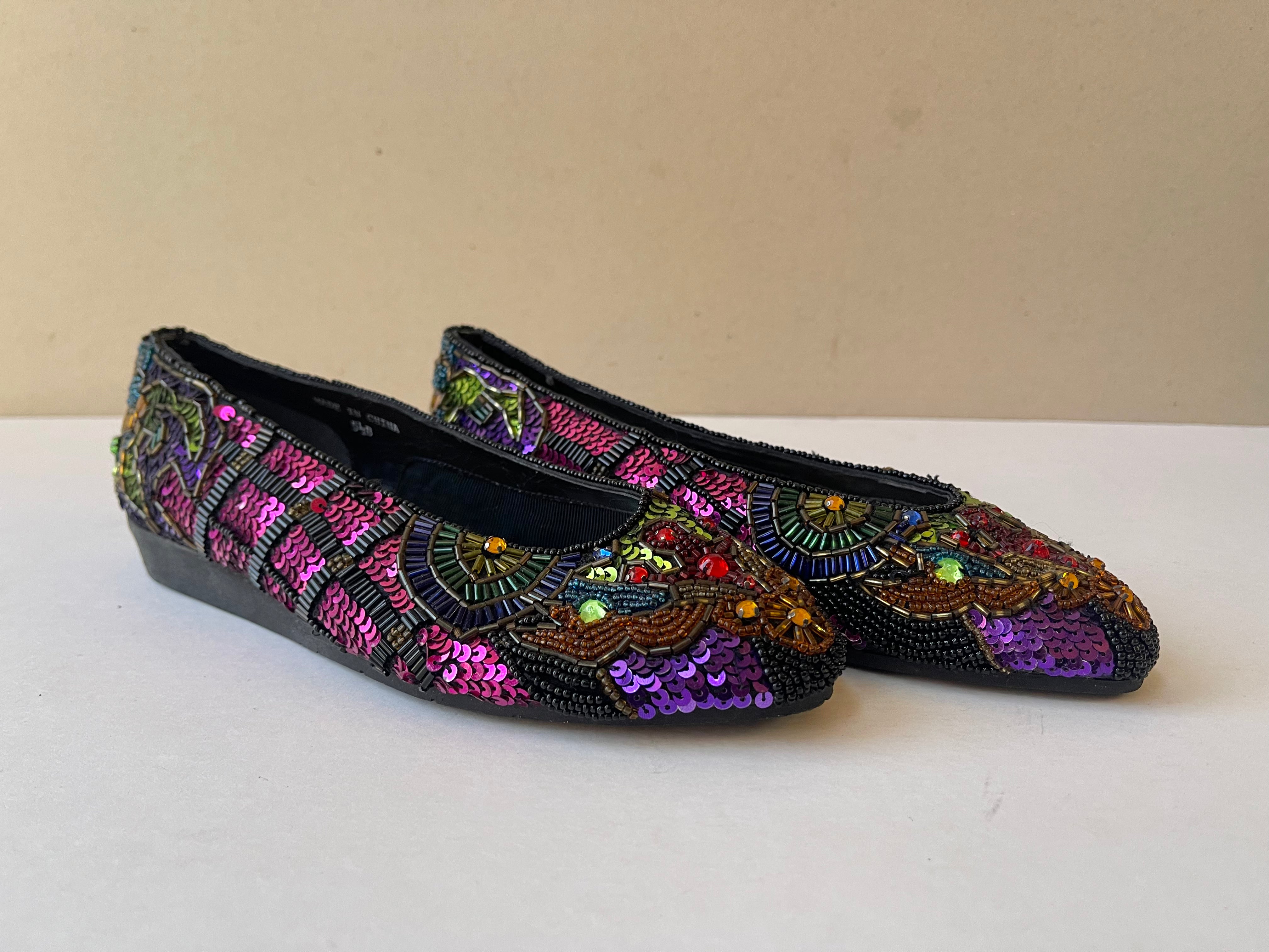 Frankie & Baby Beaded Ballerina Flats - Size 5.5