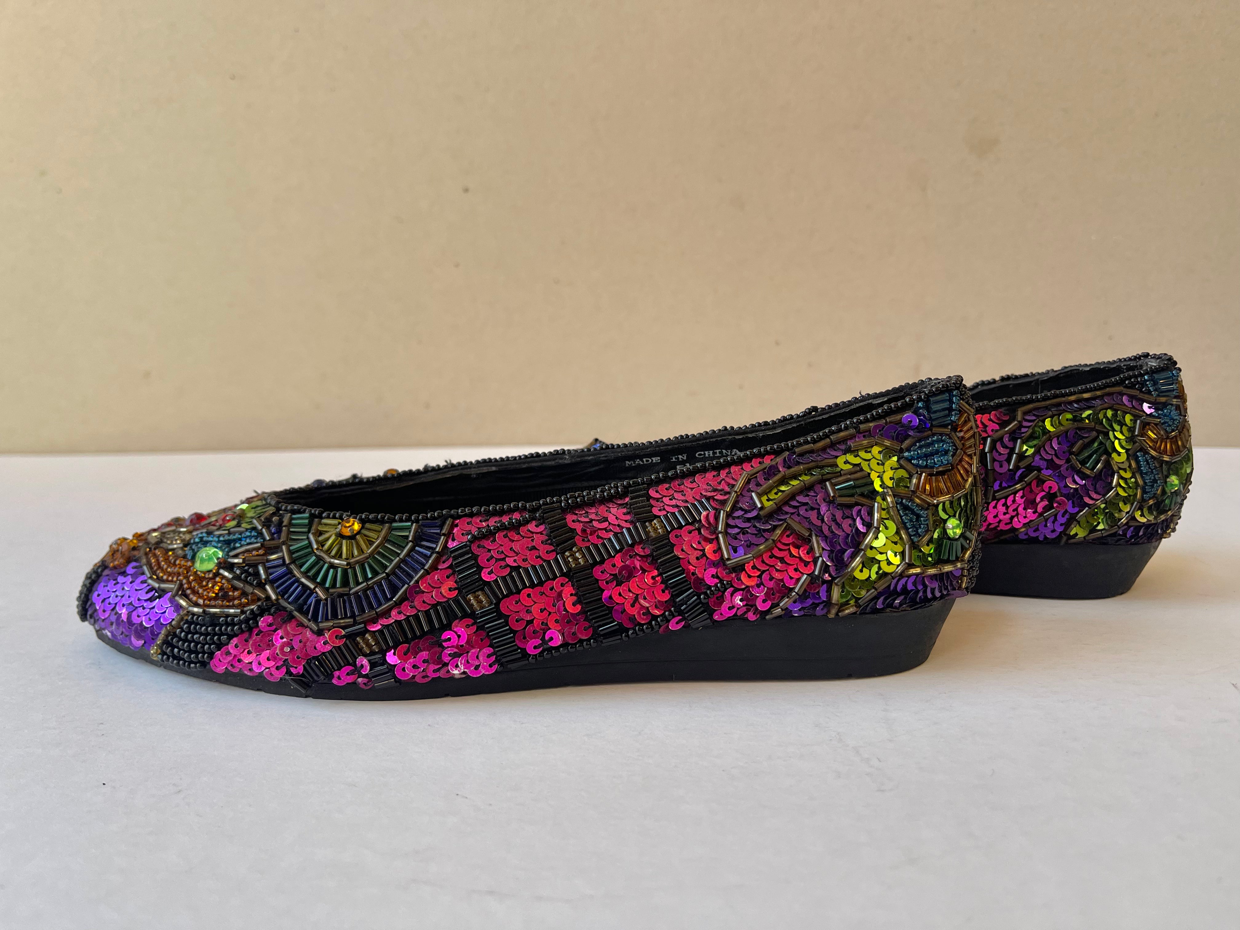 Frankie & Baby Beaded Ballerina Flats - Size 5.5