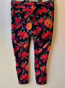 Soft Surroundings Floral Velvet Ankle Pants - Size 18