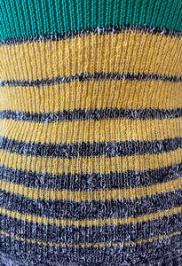 60s Vintage 2-Piece Knit Stripe Set - Size S/M