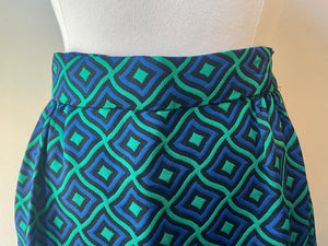 70s Vintage Textured Print Maxi Skirt - Size 10-12 (M)