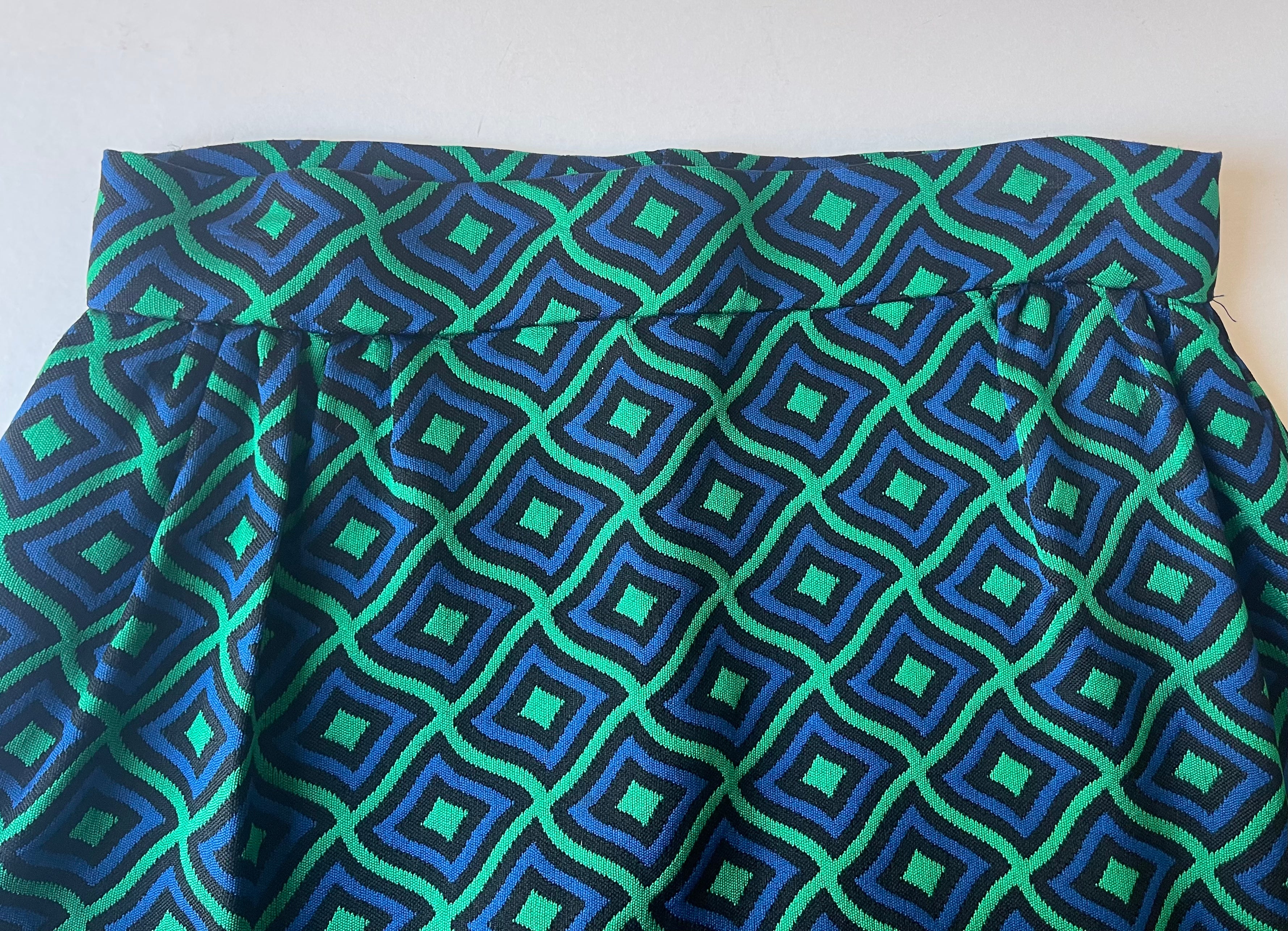 70s Vintage Textured Print Maxi Skirt - Size 10-12 (M)