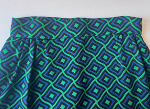 70s Vintage Textured Print Maxi Skirt - Size 10-12 (M)