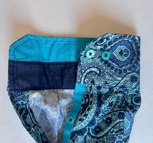 Barabas Paisley Aqua Button-Up Shirt - Size Large