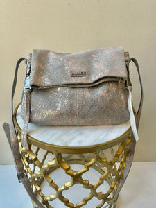 Aimee Kestenberg Convertable Metallic Canvas Crossbody Bag