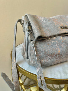 Aimee Kestenberg Convertable Metallic Canvas Crossbody Bag