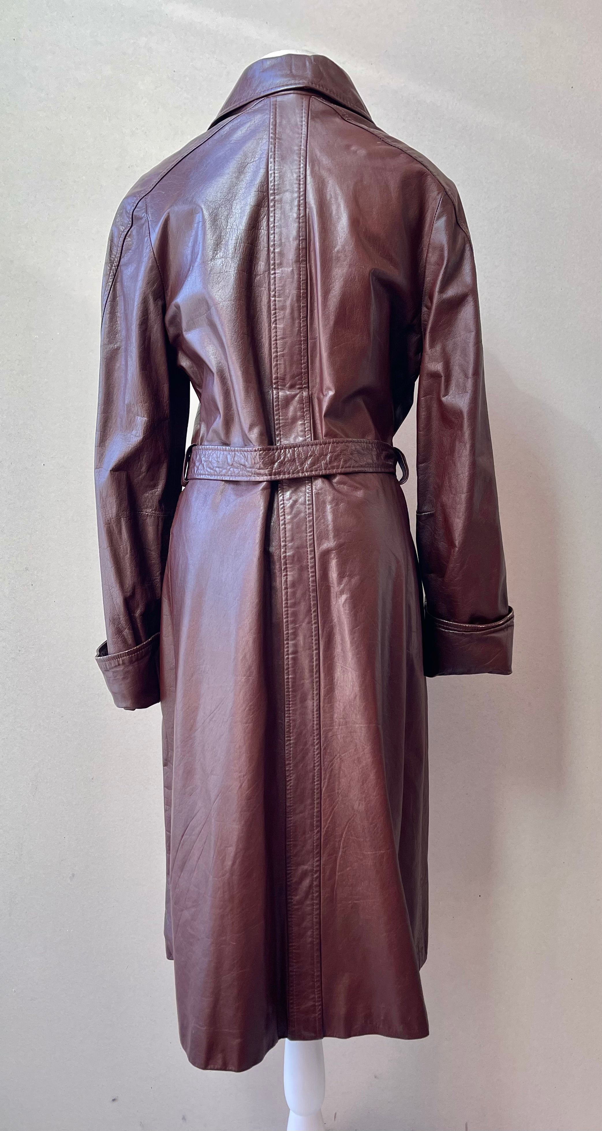 70s Carol’s Casual Wear Belted Chestnut Leather Jacket