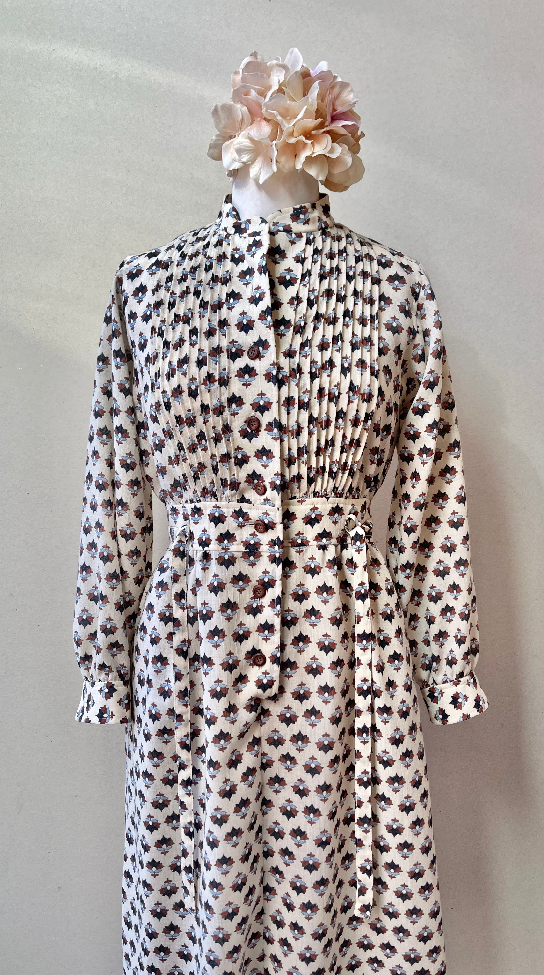 Umba Parnes Feinstein 60s Wool Print Shirt Dress | Size Medium